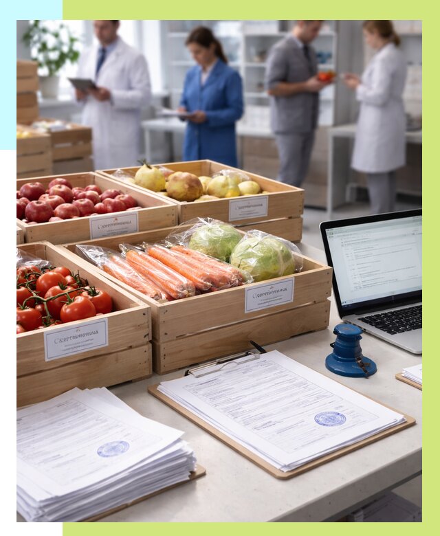 Сертификация овощей и фруктов в Ухте от 8606 р. | Алешин-Хта