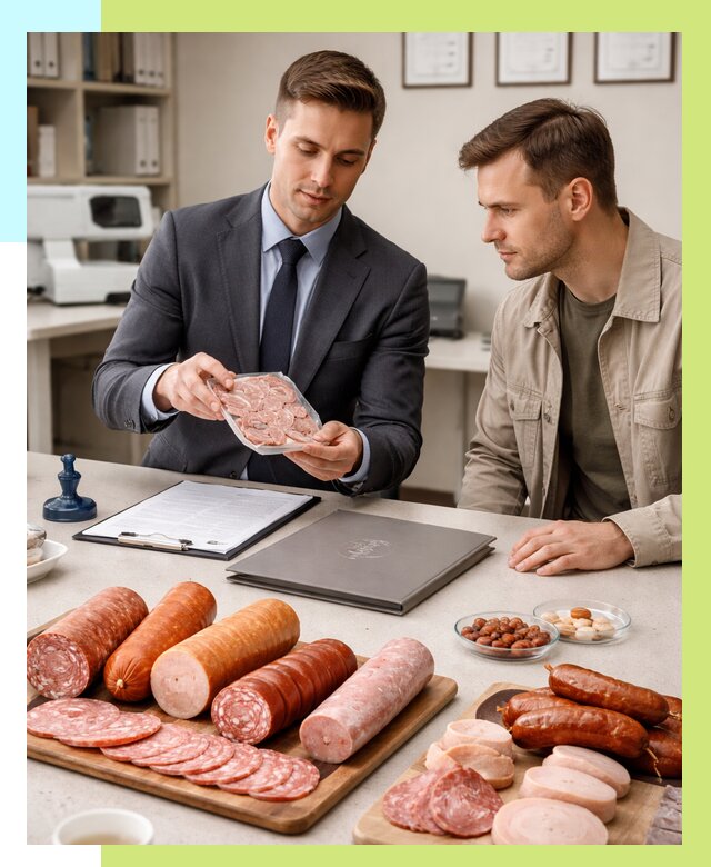 Сертификация колбасных изделий в Ухте от 7594 р. | Алешин-Хта