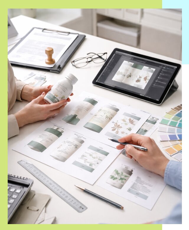 Профессиональная разработка дизайна и текста этикетки продукции в Ухте