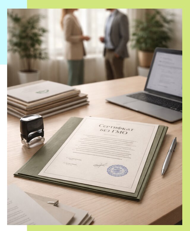 Сертификат без ГМО в Ухте от 7594 р. оформить срочно Алешин-Хта