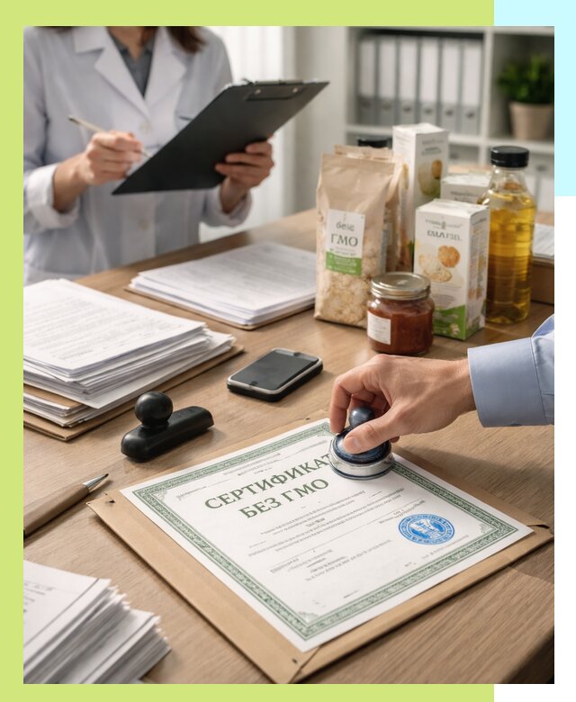 Получение сертификата Без ГМО для продукции в Ухте